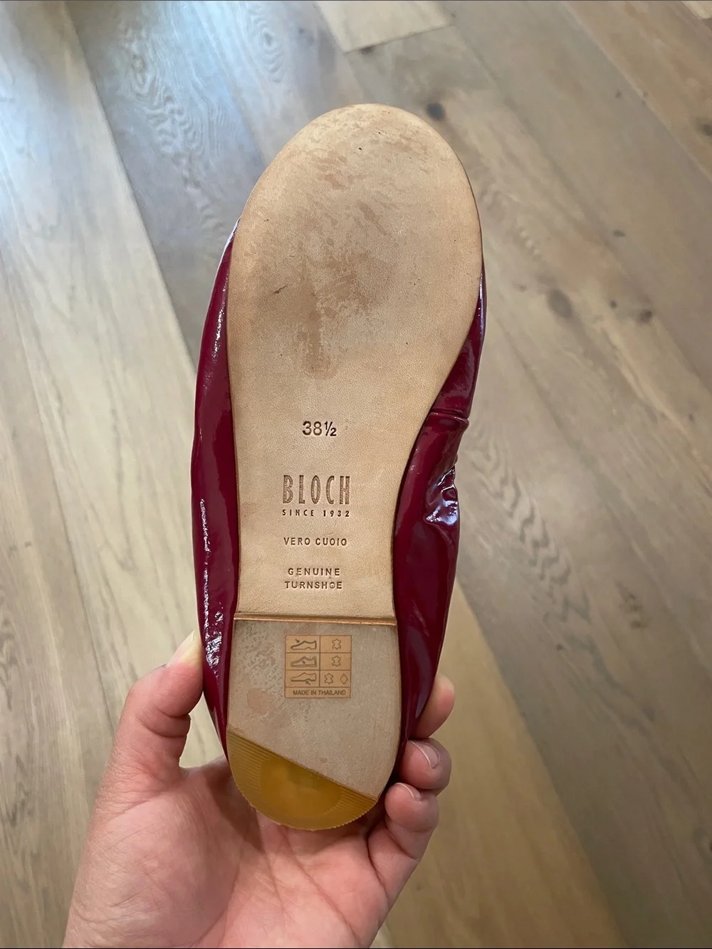 Bloch Patent Leather Ballet Flats Size 38.5